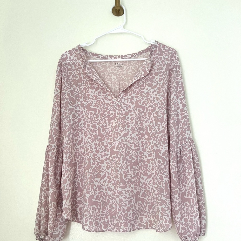 LOFT Women's Floral Blouse